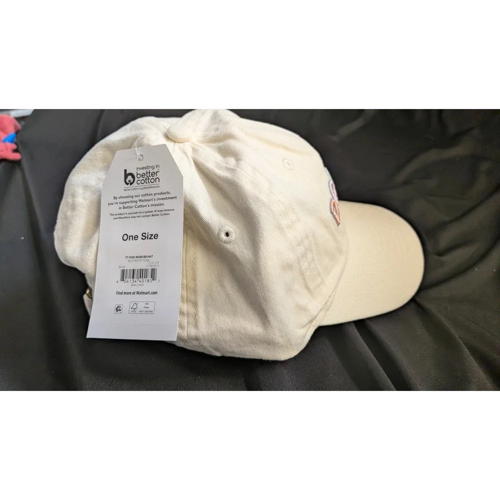NWT Time and Tru Women's‎ Cotton Twill Dog Mom Baseball Hat Mother of Pearl - Picture 3 of 4